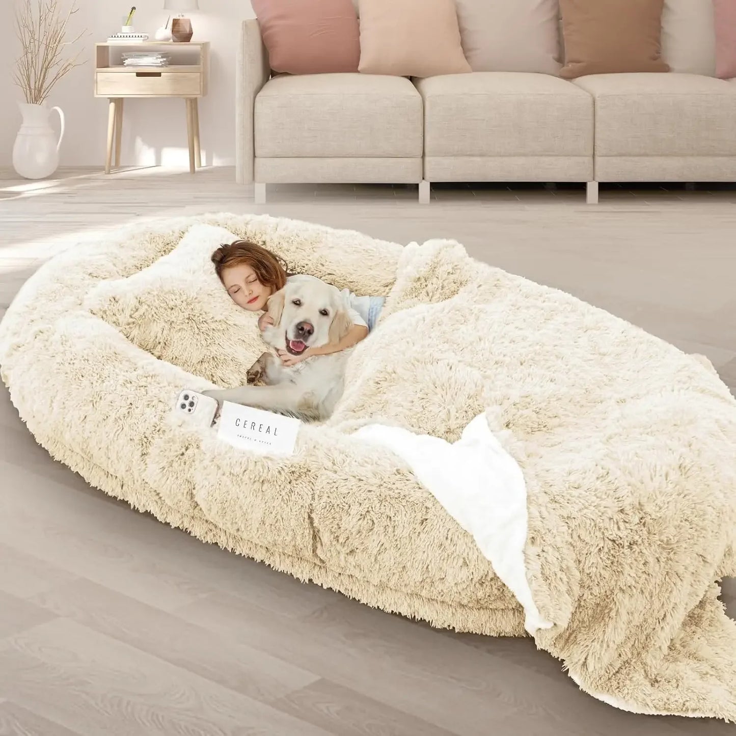 Giant Human Dog Bed Oversize Memory Foam 71 By 45 By 12 In