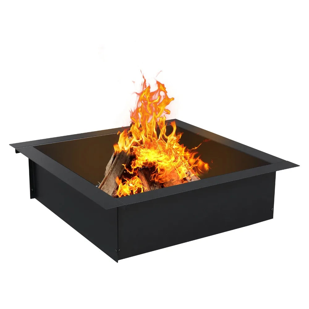 36 Inch x 36 Inch Durable Square Fire Pit Easy Assembly Versatile DIY Use