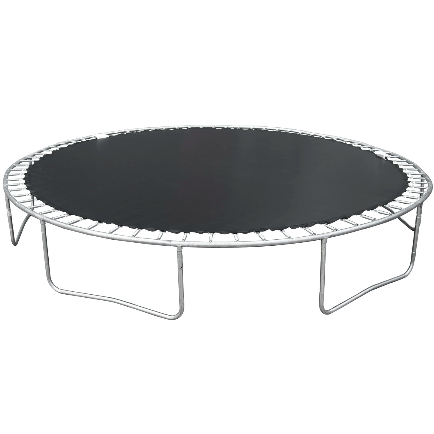14FT Trampoline With Backboard Outdoor Pumpkin Trampoline With Enclosure Net And Ladder For Kids Teens And Adults