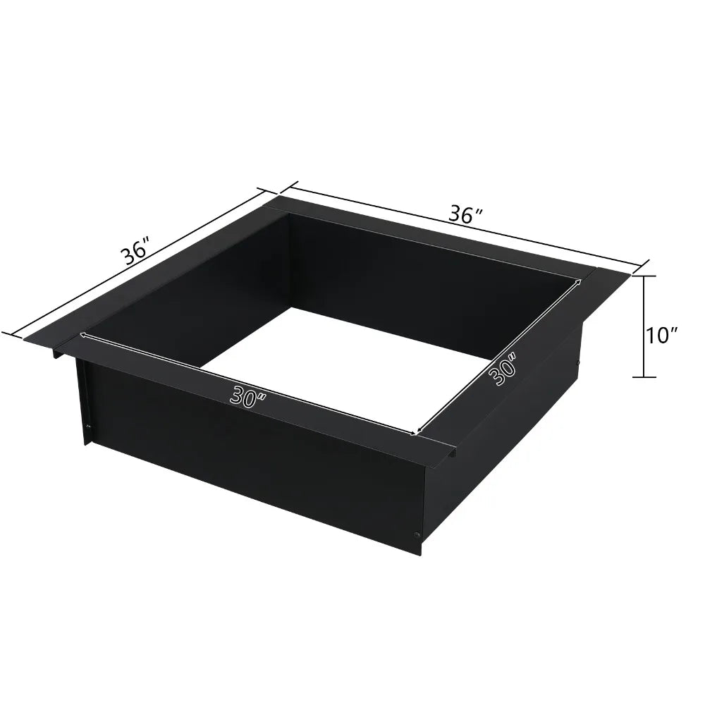 36 Inch x 36 Inch Durable Square Fire Pit Easy Assembly Versatile DIY Use