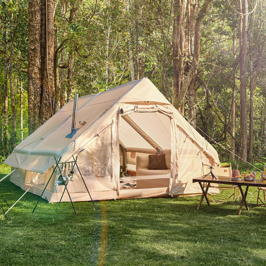 8 to 10 Person Inflatable Tents for Camping Easy Setup Four Season Waterproof Windproof Oxford Air Tent for Outdoor Camping Hiking