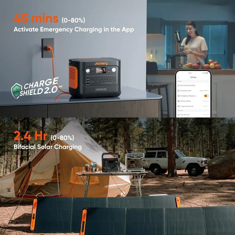 Portable Power Station 1500W AC, 1070Wh 100W USB C 1 Hour Fast Charge